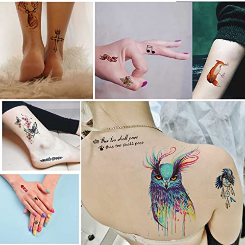 Tatuagens temporárias de 180 peças de 180 peças Tatuagens estéticas para mulheres Tatuagens de manga Tattoo de