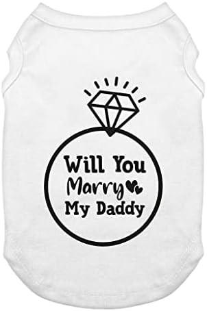 Você vai se casar com meu tanque de cachorro do pai - camiseta de cão de proposta - text design