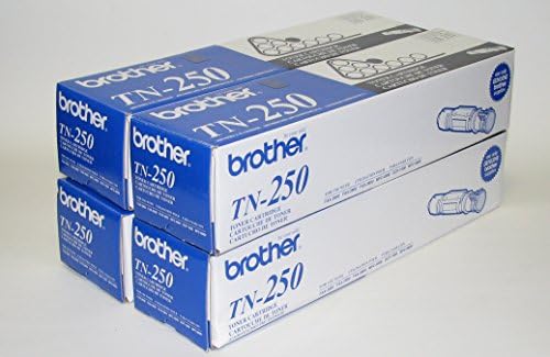 Brother TN250 Toner Cartuctidion - Valor 4 Pacote em embalagens de varejo - Irmão genuíno TN -250,
