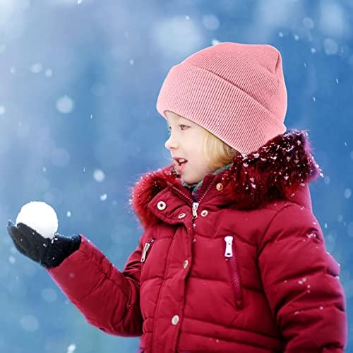 Elfcool 9 pacote crianças chapéus de inverno chapéus coloridos de esqui de malha quente colorido