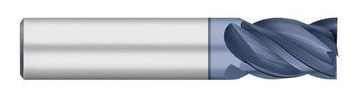 Titan TC25499 Carboneto sólido VI-Pro-Pro Índice End Mill, Comprimento de Stub, 4 flauta, nariz de bola,