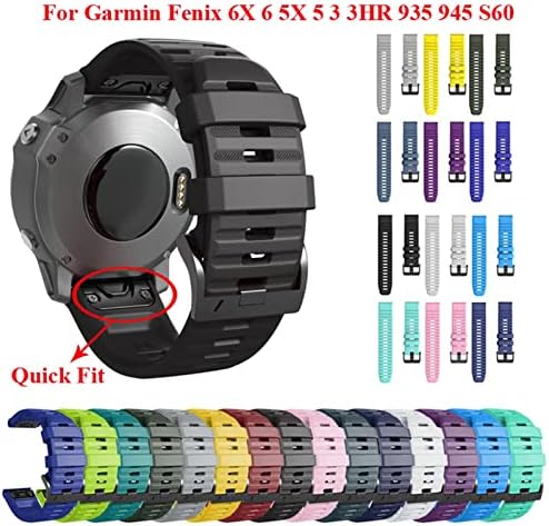 Bandkit 26 22mm Wick Fit Watch Band para Garmin Fenix ​​7 7x 6x 6Pro relógio Silicone Easy Fit Wrist Strap