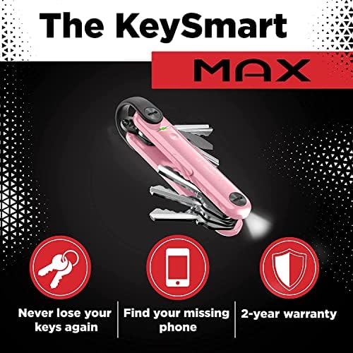 Keysmart Max - pacote de organizador de chave rastreável compacto com Keysmart Magconnect - A fixação de chave