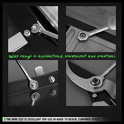 Swanlake 22pcs Midget Clera Conjunto, mini-chave de combinação, conjunto de chaves pequenas, métrica e SAE,