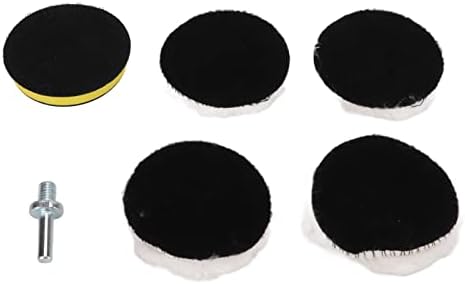 Conjunto de almofadas de polimento de lã Raguso, 3in Soft 6pcs Fácil de montar Buffing Pad para polir de