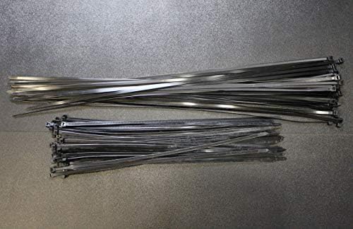 200 pk 24 36 polegadas Zip laços 100 cada alça de cabo de fio de nylon preto