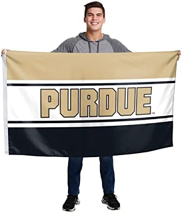 NCAA Purdue Boilermakers UNISSISEX Dupla lados 3 'x 5' logotipo da equipe Horizontal Bandeira, horizontal