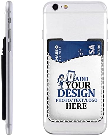 Buxvhre Custom Card Titular para trás do telefone Personalizado Adicione sua imagem Foto Texto Celular