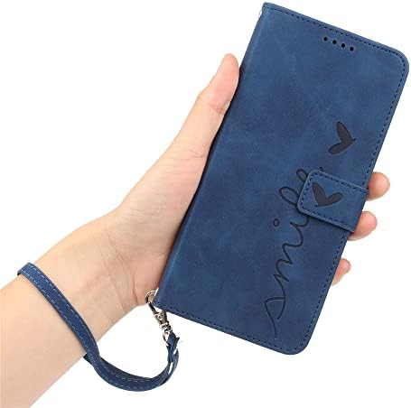 Ivy [Smile Love [Kickstand Flip] [Lanyard ombro -Strap] [Couro PU] - Caso da carteira para iPhone 13 Pro Dispositivos