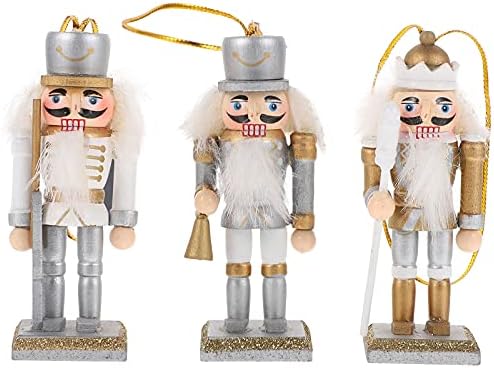 3pcs Adorável pingentes de madeira Xmas Brinquedos de bonecas de boneca de boneca de crianças Decorações de