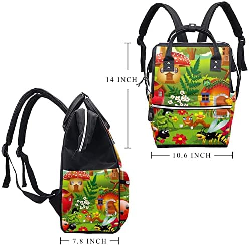Cartoon Inseto Cogumelo Caterpillar Butterfly Backpack Backpack Baby Nappy Changing Bags Multi Função Bolsa de