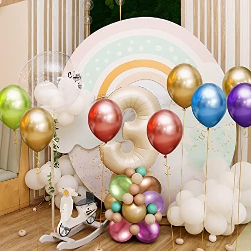 600 PCs Balões metálicos de 5 polegadas de espessura balões cromados balões de látex metálico