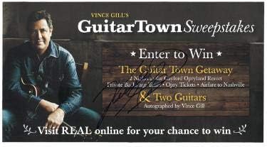 Vince Gill assinou o Sweepstakes de guitarra 6x11 adquirentes ad- gg38418 - JSA Certified - Guitars