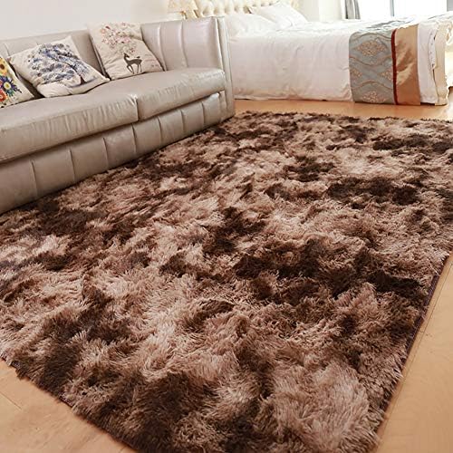 Tapete de área de lasca de pelúcia, almofada de piso macio anti-deslizamento tapete difuso para a sala de