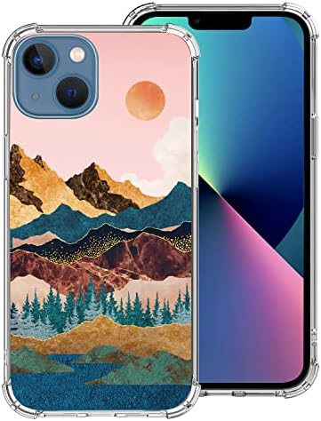 Caixa da montanha Hepix Compatível com iPhone 13 mini capa 5,4 polegadas CLARA 2021, POLAGEM