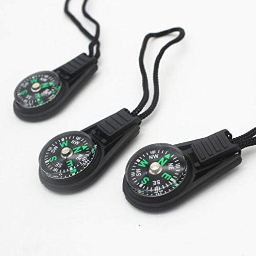 SDFGH Mini Compass Survival Kit com chaveiro para camping ao ar livre ideal para colocar no bolso
