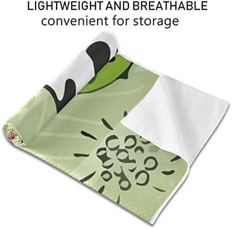 Aunhenstern Yoga Blanket Kawaii-Cow-Bird-Art-Art Towel Yoga Mat Toalha