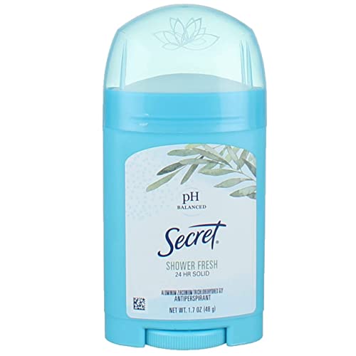 Chuveiro sólido de desodorante anti-perspirante secreto fresco, 1,7 oz