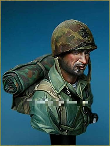 Risjc 1/10 resina Figura Bust Bust Die Model Kit de Soldado Americano de Divisão Blindada na Segunda