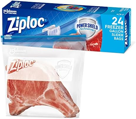 Sacos deslizantes de congelador de armazenamento de alimentos para galão Ziploc, tecnologia de blindagem