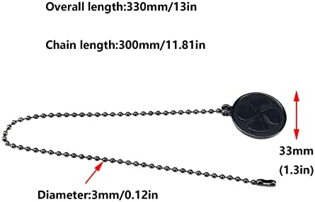 Antrader Teto Fan Pull Chain Set, extensão de pingente de corrente redondo de 12 polegadas ， Iluminação e Fan