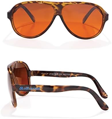 BLUBLOCKER, Demi-Tortoise Original Aviator Sunglasses com lente polarizada e resistente a arranhões | Bloqueia