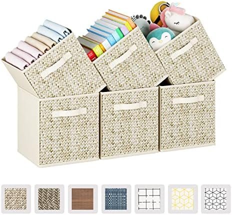 Cubos de armazenamento de tecido de maconha com alça, dobrável, de 11 polegadas, caixas de armazenamento de cubo