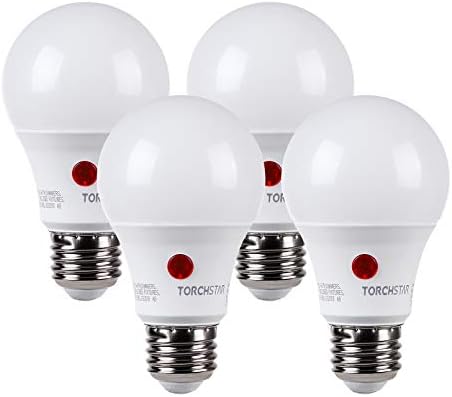 Dusk Torchstar Dusk to Dawn Bulbs Outdoor, sensor A19 Lâmpada LED, UL e Energy Star listadas, 9W, 800Lm,