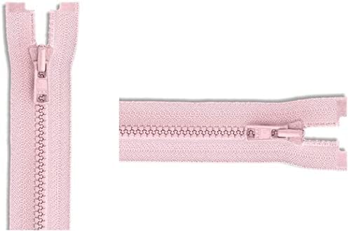 YKK 3 Moldado Vislon Pink Jaqueta leve separando o zíper - Escolha o seu comprimento - cor: rosa 513 - Feito