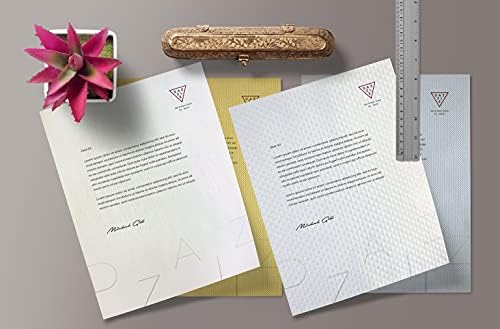 Papel texturizado de designer, 50 folhas, tamanho da carta 8,5 x 11 , papel de impressão de grife, para artes e