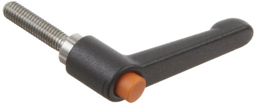Métrica de zinco fundida Mãe de zinco com botão preto, push s/s rosqueado, comprimento de 30 mm, altura de