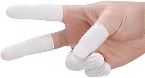 300pcs de látex disputas cots de dedo de dedo disposto Anti estático de proteção de dedo estático para maquiagem
