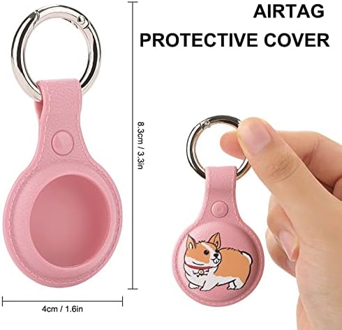 Suporte de cachorro corgi para airtag anel de chave tpu tag de capa de proteção de proteção para carteira