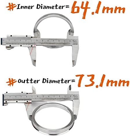 Anéis centrados no hub de Laicarvor 73,1 a 64.1 liga de alumínio OD = 73,1mm ID = 64,1mm Qty