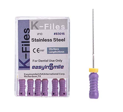 EasyInsmile Dental Endo Root Canal Mão Use Arquivo K-Files Stainless Aço 25mm 1 pacote