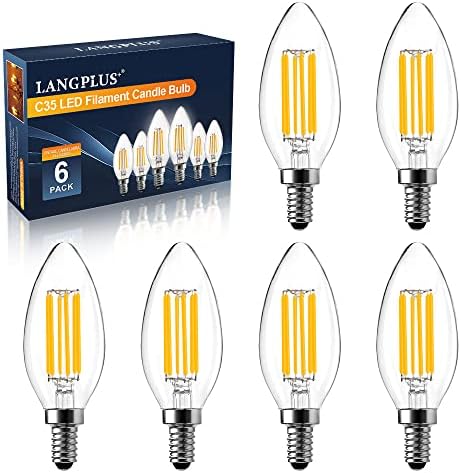 Langplus+ lâmpadas de led de candelabra lâmpadas limites de 6w 60w 60W Base Base Base Lâmpadas Edison 2700k