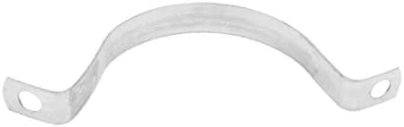 X-Dree 40mm de 1,6 polegada Arco alto aço inoxidável tira de alça de braçadeira de prata Tom de prata