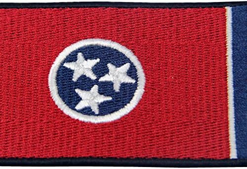 Embrato bordado Tennessee State Flag Iron em costura em patch tn emblema