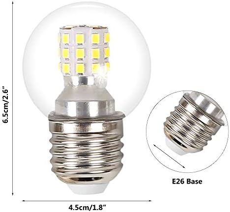 Lâmpada LED de iluminação de módulo Bulbos de bola de 7W, Base média E26, 3000k Warm White,
