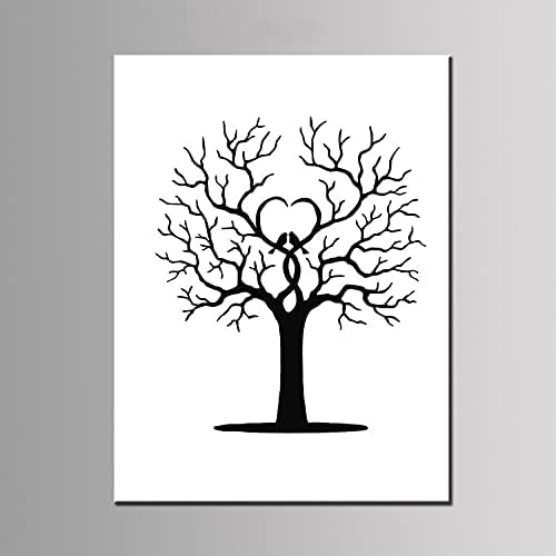 Impressões digitais de polímero simples Árvore Livro de visitas ao livro de imagens digitais de impressão