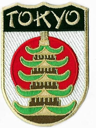 Tokyo Japan Patch totalmente bordado Ferro / costura no Badge Trek Applique Travel Sovevenir