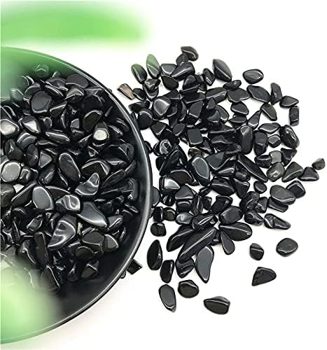 Qiaononai zd1226 50g 3 tamanho natural Obsidiano Black Obsidiano Cristal de cascalho DeGauss Purificação Mineral