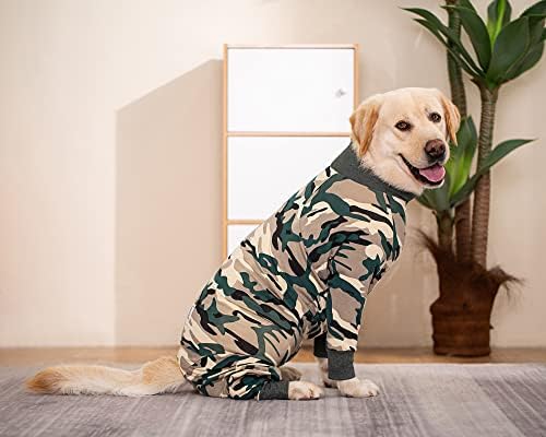 Pijama de cão miaododo macacão para cães médios grandes, macacões leves de vestuário PJS PJS, tamanho