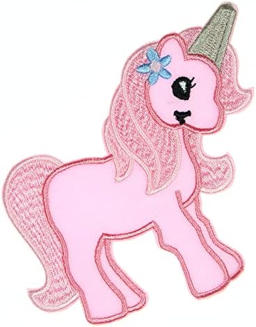JPT - Pony Unicorn Pink Horse Star Farte de desenho animado Apliques bordados Ferro/costurar