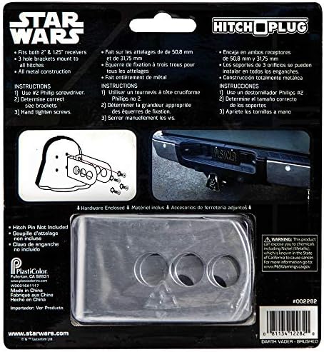 Plasticolor Star Wars Darth Vader Hitch Tampa, capas de engate por Plasticolor