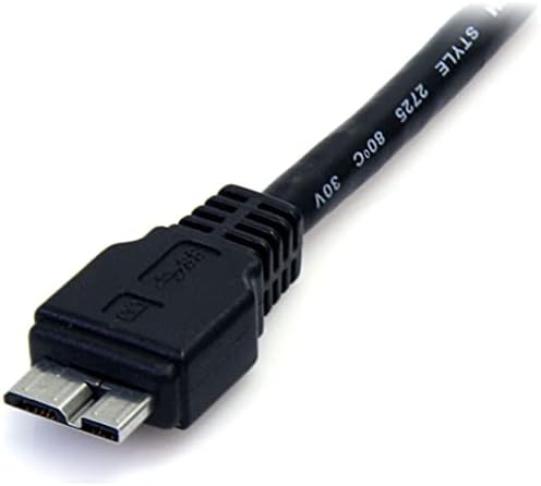 Startech.com 0,5m Black SuperSpeed ​​USB 3.0 Cabo A a Micro B - Cabo USB 3.0 Micro B - 1x USB 3 A, 1x