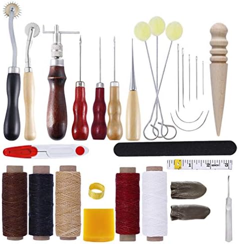 Kit de couro de couro Doitool kit de couro de trabalho 1 Conjunto de ferramentas de couro Craft Making Kit