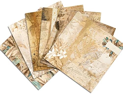Chicniq 24 folhas 6x6 Padra de papel vintage para scrapbooking, Junk Journing, fabricação de cartas