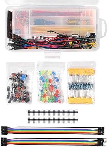 Kit de partida básica componente eletrônico DIITAO, kit de diversão eletrônica com 830 pontos de breadboard,