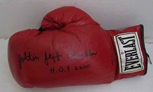 Jeff Chandler Hof Philly assinou a luva de boxe Everlast JSA R88935 - luvas de boxe autografadas
